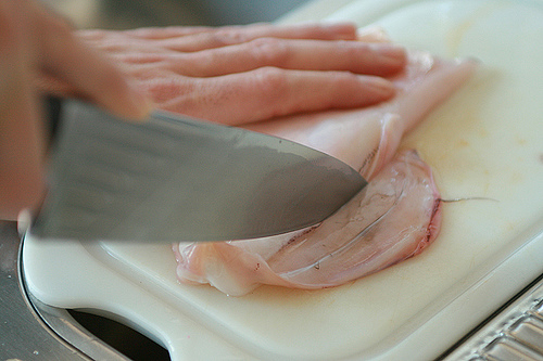 Limpiando los calamares