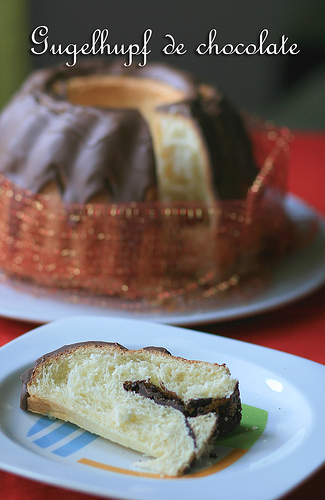 Gugelhupf de chocolate - rebanada