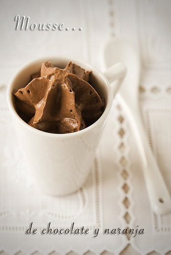Mousse de chocolate y naranja