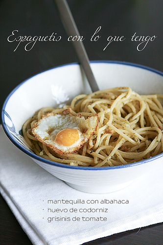 Pasta con lo que tengo en el frigo