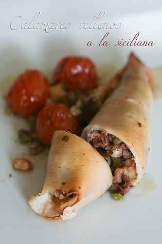 Calamares rellenos a la siciliana