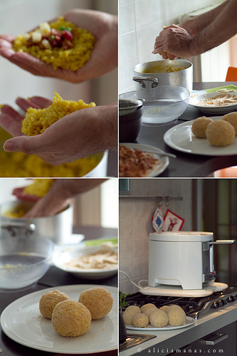 Arancine - preparacion