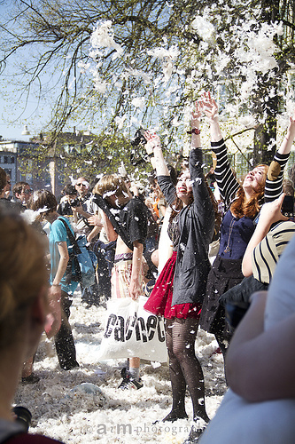 Pillow fight in Zürich