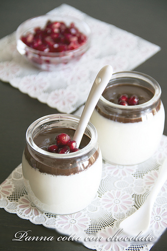 Panna cotta con chocolate