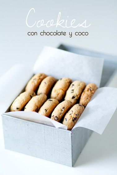 Cookies con chocolate y coco