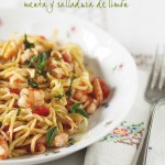 Tallarines con gambas