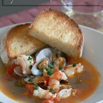 Sopa de almejas y gambas