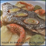 Filete de dorada en salsa verde