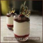 Fresa, yogurt y chocolate