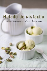 helado casero de pistacho